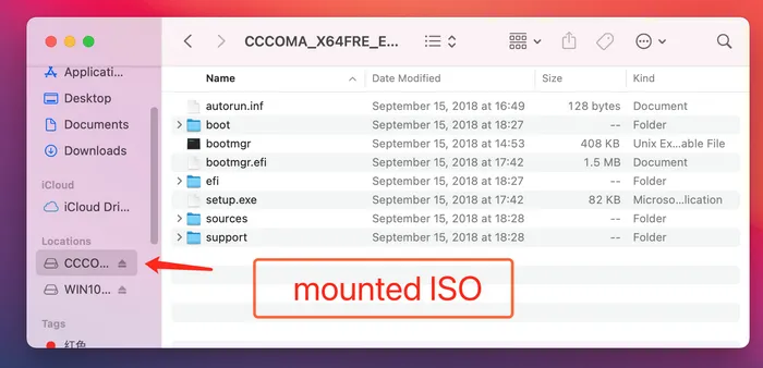 Mount ISO Mac