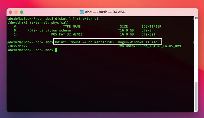 Mount ISO File Mac Terminal