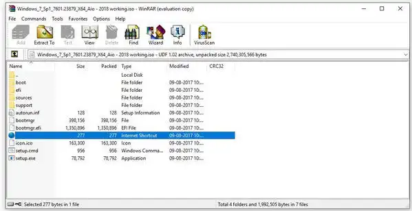 Open ISO with WinRAR