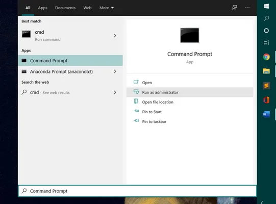 Open Command Prompt Windows 10