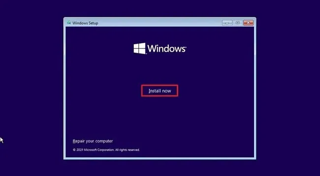 Start Installing Windows 10