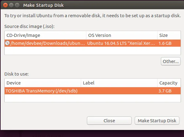 Startup Disk Creator