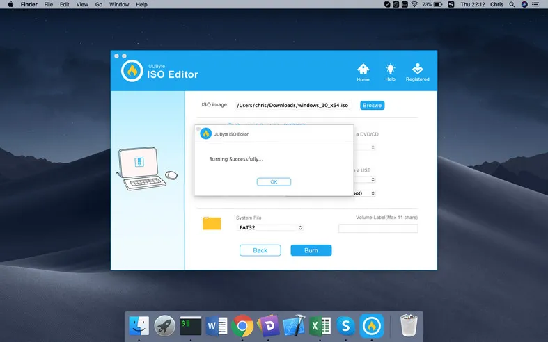 Start ISO Burning on Mac