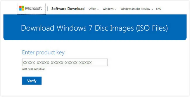 Downlaod Windows 7 ISO