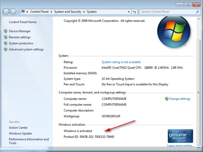 Windows 7 Product Key