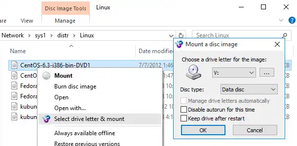 WinCDEmu Mount ISO File