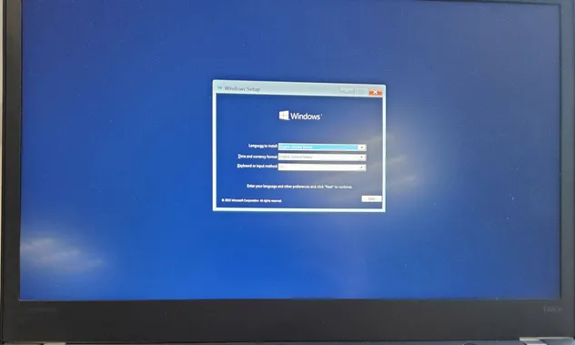 Windows Install Start