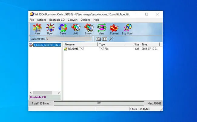 Monter ISO Windows 7 WinISO