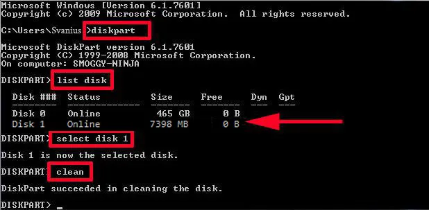 diskpart Windows 10