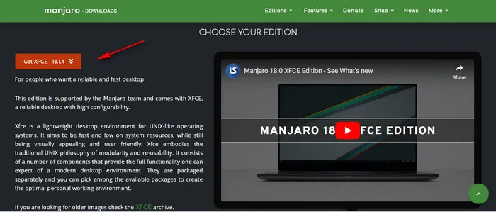 Download Manjaro Linux ISO