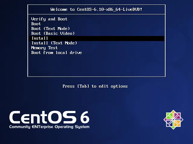 Install CentOS from USB