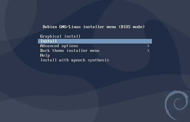 Install Debian Linux from USB