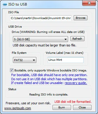ISO to USB Burner
