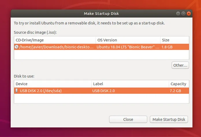 Startup Disk Creator