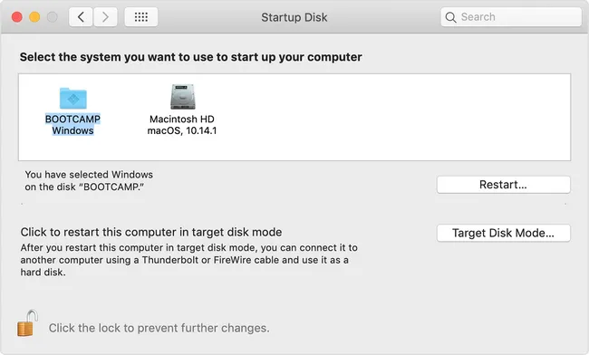 Boot Camp Partition on Mac