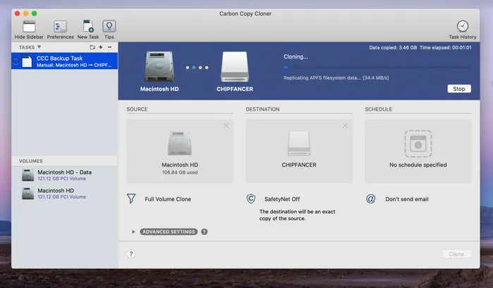 Carbon Copy Cloner Mac Backupup Software