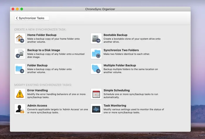 ChronoSync Mac Backupup Software