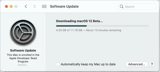 Download macOS 12 Beta