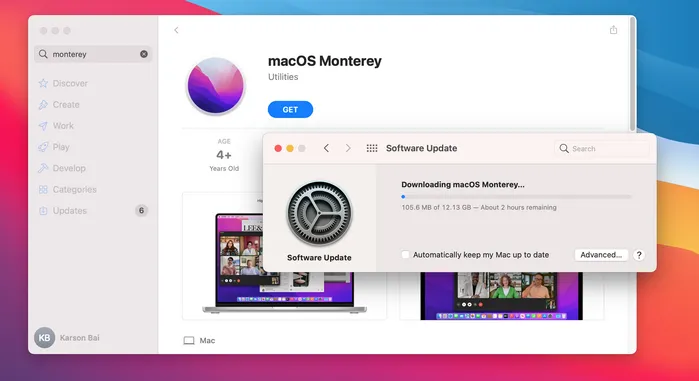 Download macOS Monterey from App Store