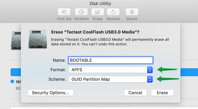 Format Drive to APFS Mac