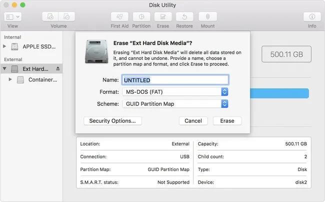 Format USB to FAT on Mac