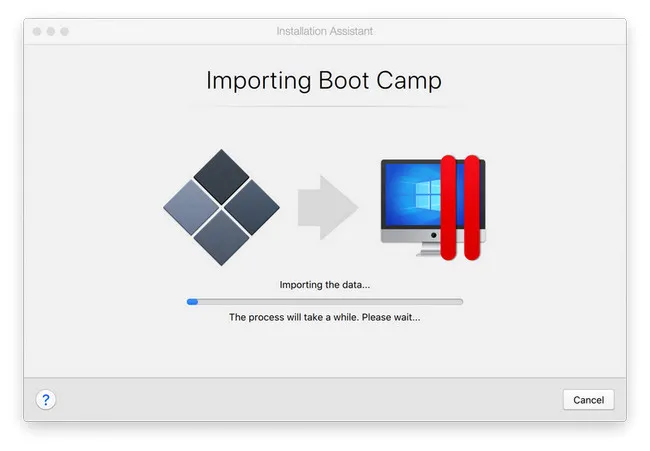 Import Boot Camp Parallels Desktop