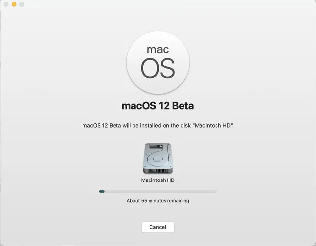 Install macOS 12 Beta