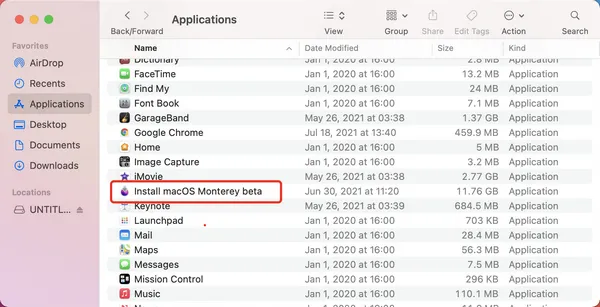 Install macOS Monterey Beta App
