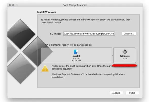 Install Windows 10 on Mac via Boot Camp