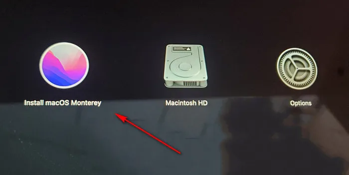 Boot Mac from Monterey Install USB