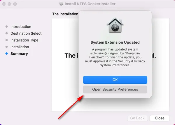 Enable System Extension on Mac