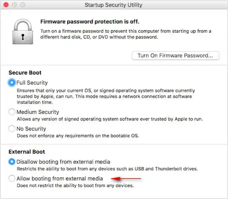 Startup Security Utility