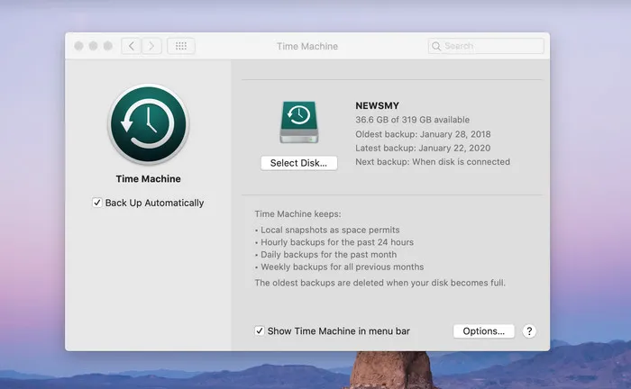 Backup Mac with Time Machine