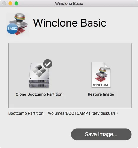 Winclone Backup Boot Camp Partition