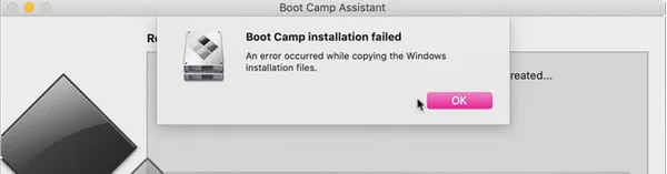 Boot Camp Install Failed