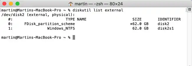 List External Device Mac