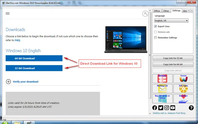 Window 10 download iso