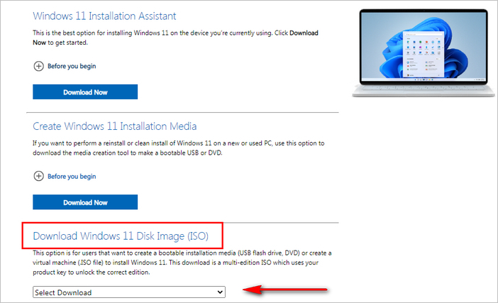 Download Windows 11 ISO Image