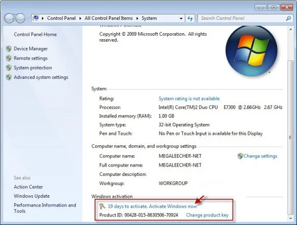 Find Windows 7 Product Key