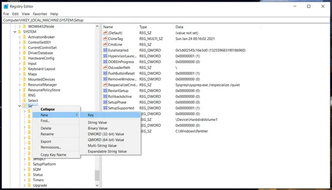 Windows Registry Editor