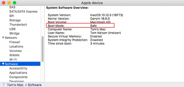 System Report Mac