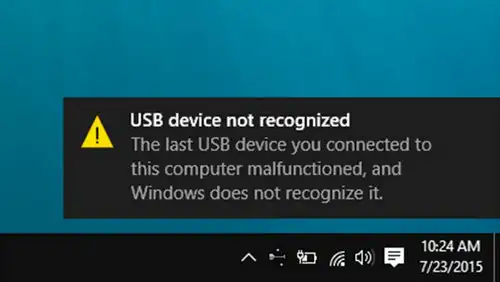 USB Drive Not Recognized