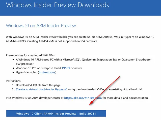 Windows 10 ARM64 Technology Preview