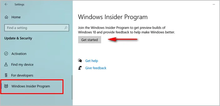 Windows 10 Insider Program