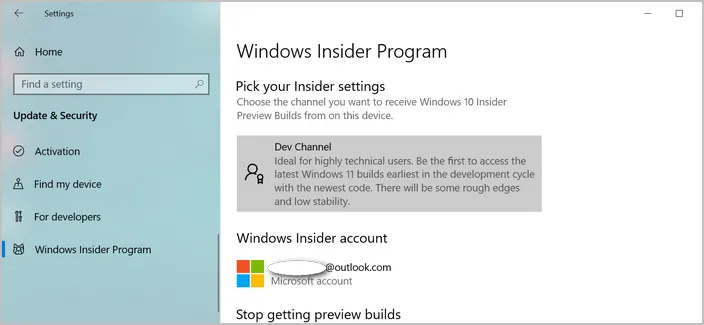 Windows 10 Insider Program