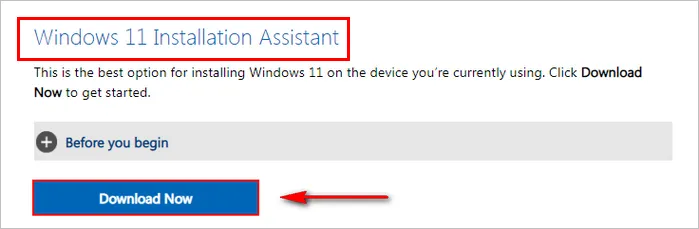 Windows 11 Installation Assistant