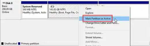 Mark Partition as Active