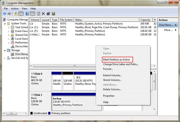 Make USB Partition as Active