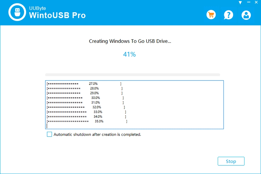 Start to create Windows to GO USB