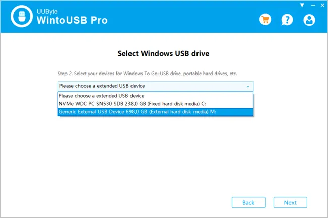 WintoUSB Pro Settings for Windows 11